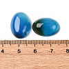 Dyed Oval Natural Blue Agate Cabochons G-K020-18x13mm-08-5