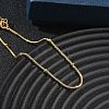 304 Stainless Steel Rondelle Round Snake Chain Bracelets SA-CBA2696-18G-3