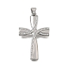 Brass Micro Pave Clear Cubic Zirconia Pendants CU-CBA4BAF-06P-1