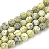 Natural Yellow Turquoise(Jasper) Beads Strands G-T106-296-1