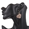 Heart Glass Dangle Earrings EJEW-MZ00639-01-4