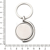 Rotatable Alloy Blank Keychain Cabochon Settings KEYC-F041-02P-3