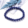 Natural Lapis Lazuli Beads Stretch Bracelets BJEW-G626-8mm-02F-3