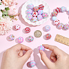24Pcs 8 Colors Round Resin Rhinestone Beads OACR-PA0002-14-3