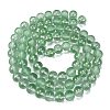 Frosted Transparent Glass Bead Strands GLAA-P065-10mm-04-5