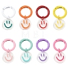 8Pcs 8 Styles Transparent Printed Acrylic Pendant Decorations HJEW-YW00555-1