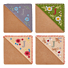 4Pcs 4 Styles Season Theme Non-woven Felt Embroidery Corner Bookmarks FIND-HY0002-47B-1