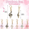 30Pcs 6 Colors Alloy Enamel & Crystal Rhinestone Pendant Decorations HJEW-YW00528-3