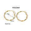 Fashionable 304 Stainless Steel Twist Circle Hoop Earrings AQ2048-4