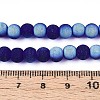 Frosted Transparent Glass Beads Strands GLAA-T032-T6mm-MBB15-4