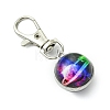 Galaxy Theme Luminous Glass Ball Pendant Decorations HJEW-JM02798-07-4