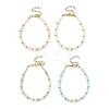 Natural Cultured Freshwater Pearl & Dyed Freshwater Shell Beaded Bracelets for Women BJEW-JB14213-2