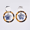 Cellulose Acetate(Resin) Dangle Earrings EJEW-JE03457-M-3