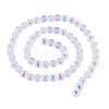 1 Strand Electroplate Transparent Glass Beads Strands EGLA-TADJ0001-15G-1