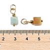 Natural Flower Amazonite Pendants STAS-Z129-01G-02-3