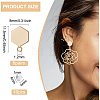 8 Pairs Brass Stud Earring Findings KK-BC0008-56-2