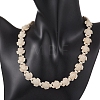Ocean Sea Turtule Dyed Synthetic Turquoise Beaded Necklaces for Women NJEW-JN06075-2