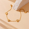 Heart Stainless Steel Link Bracelets WGCB0A8-03-2