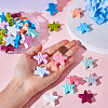  48Pcs 12 Colors Star Silicone Beads SIL-TA0001-56-6