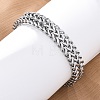 304 Stainless Steel Wheat Chain Bracelets for Women Men BJEW-R018-12P-3