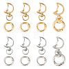 10Pcs 2 Colors Moon Alloy Swivel Snap Hook Clasps & 10Pcs 2 Colors Alloy Spring Gate Rings Findings Kits FIND-TADJ0001-22-1