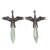 Natural Green Aventurine Faceted Pointed Bullet Shaped Big Pendants G-T145-01R-02-2