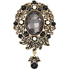 1Pc Teardrop Retro Alloy Rhinestone Brooches for Women JEWB-SP0001-17A-1