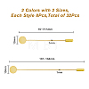 32Pcs 4 Styles Brass Lapel Pin Base Settings KK-FH0006-58-2