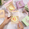 24Pcs 6 Colors Tartan Folding Paper Candy Packing Boxes with Rabbit Window CON-WH0085-193-3