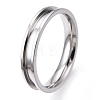 201 Stainless Steel Grooved Finger Ring Settings RJEW-TAC0017-4mm-03A-2