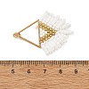 304 Stainless Steel & Glass Seed Beads Fringe Pendants PALLOY-MZ01427-01-3