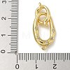 Rack Plating Brass Micro Pave Clear Cubic Zirconia Fold Over Clasps KK-K392-48G-3
