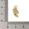 Brass Micro Pave Colorful Cubic Zirconia Glass Pendants KK-R162-026G-G-3