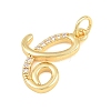 Brass Micro Pave Clear Cubic Zirconia Pendants CU-CBA7939-01C-G-2
