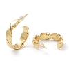 Brass Half Hoop Earrings EJEW-A056-22G-2