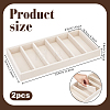 6 Grids Rectangle MDF Covered with Velvet Glasses Organizer Trays ODIS-WH0030-293-2