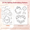 4 Sheets 11.6x8.2 Inch Stick and Stitch Embroidery Patterns DIY-WH0455-177-2