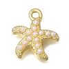 Brass & ABS Imitation Pearl Pendants KK-K427-51G-1