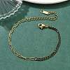 304 Stainless Steel Paperclip Chain & Rhinestone Cup Chains  Bracelets for Women BJEW-D456-06G-02-2