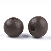 Painted Natural Wood Beads WOOD-S049-05A-2