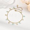 Ocean Natural Shell Chip and 304 Stainless Steel Shell Shape Tassel Paperclip Chain Necklaces for Women AJEW-AN00810-01-1