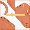 WADORN 6Pcs PU Leather Knitting Crochet Bags Nail Bottom Shaper Pad DIY-WR0001-07-5