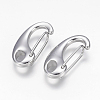 304 Stainless Steel Push Gate Snap Keychain Clasp Findings STAS-G143-11E-1