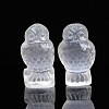 Owl Natural Selenite Figurines DJEW-PW0021-10-2