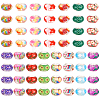  60Pcs 15 Colors Transparent Resin European Rondelle Beads RPDL-TA0001-05-9