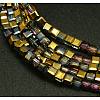 Electroplate Glass Beads Strands EGLA-D018-4x4mm-17-2