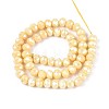 Anti-Tarnish Electroplate Rondelle Glass Beads Strands EGLA-T021-8mm-17-06-3