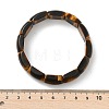 Natural Tiger Eye Bead Stretch Bracelets for Women Men BJEW-C097-02C-5