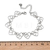 Hollow Hammered 304 Stainless Steel Link Chain Bracelets for Women BJEW-F539-01B-P-3