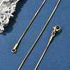 Ion Plating(IP) 304 Stainless Steel Snake Chains Necklaces STAS-F094-24G-1
